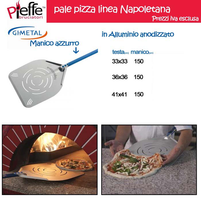 Pala Pizza 30x60 in Alluminio Forato per Forno Manico in Legno