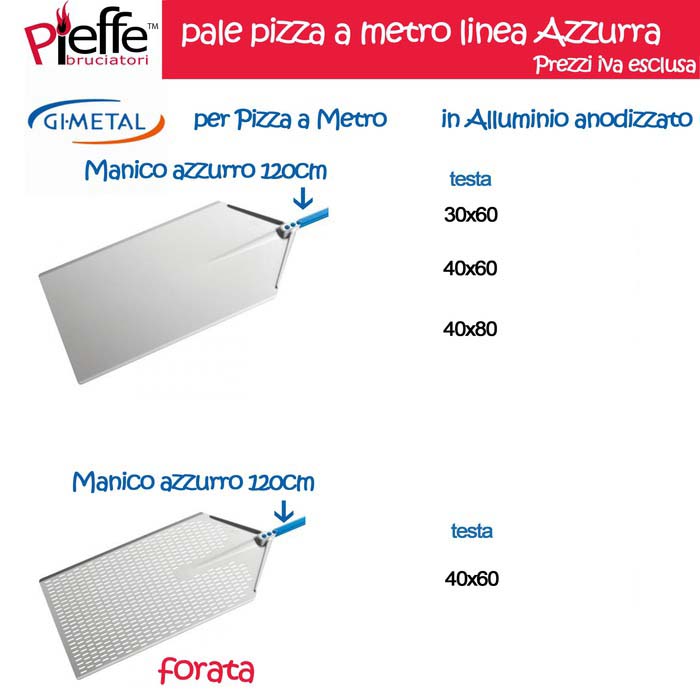 PALA PER PIZZA - RETTANGOLARE 50x50 cm - PALE - SPAZZOLE PIZZA